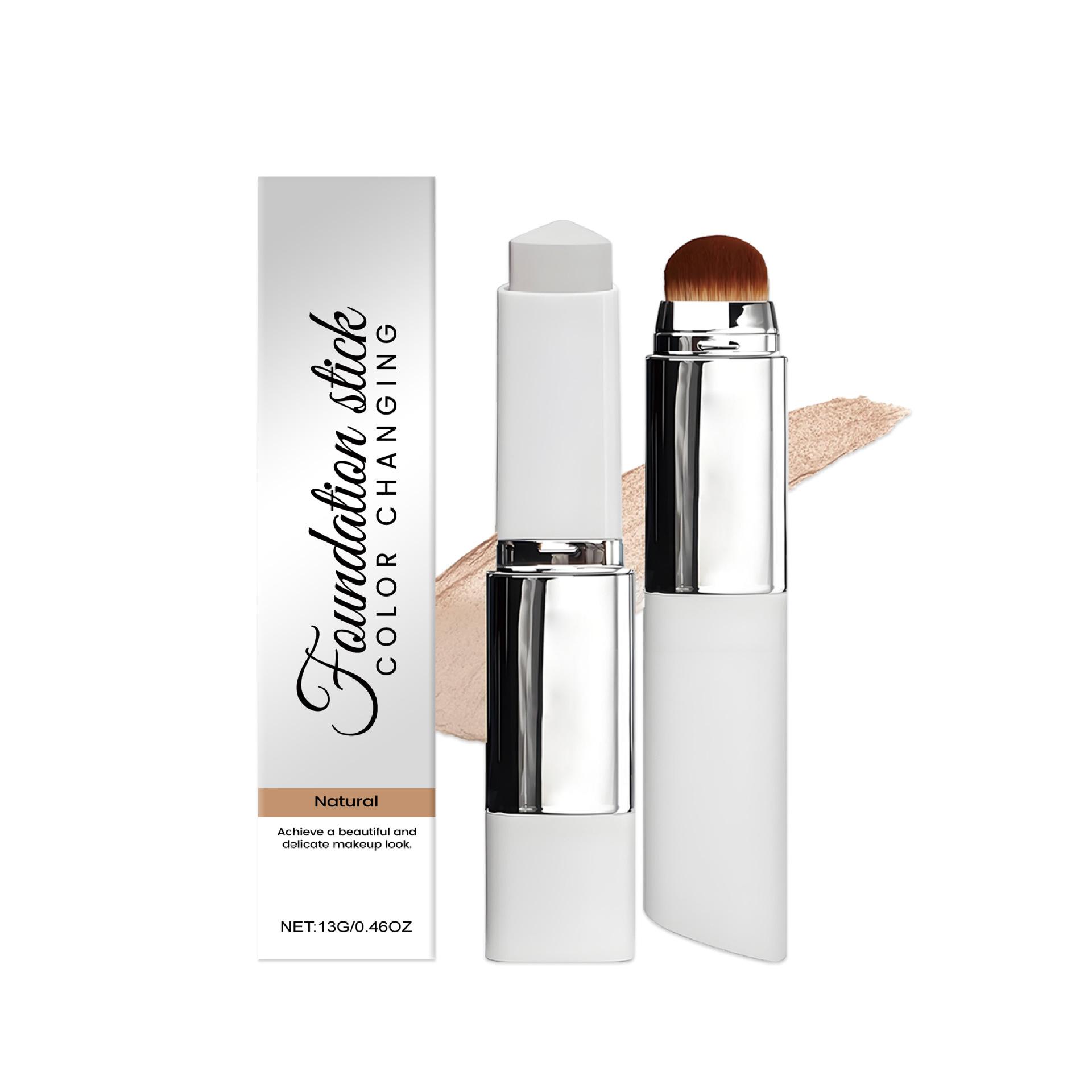 2-in-1 color-changing foundation stick, matte and clear foundation, light makeup, natural and docile, suitable for oily skin and dry skin