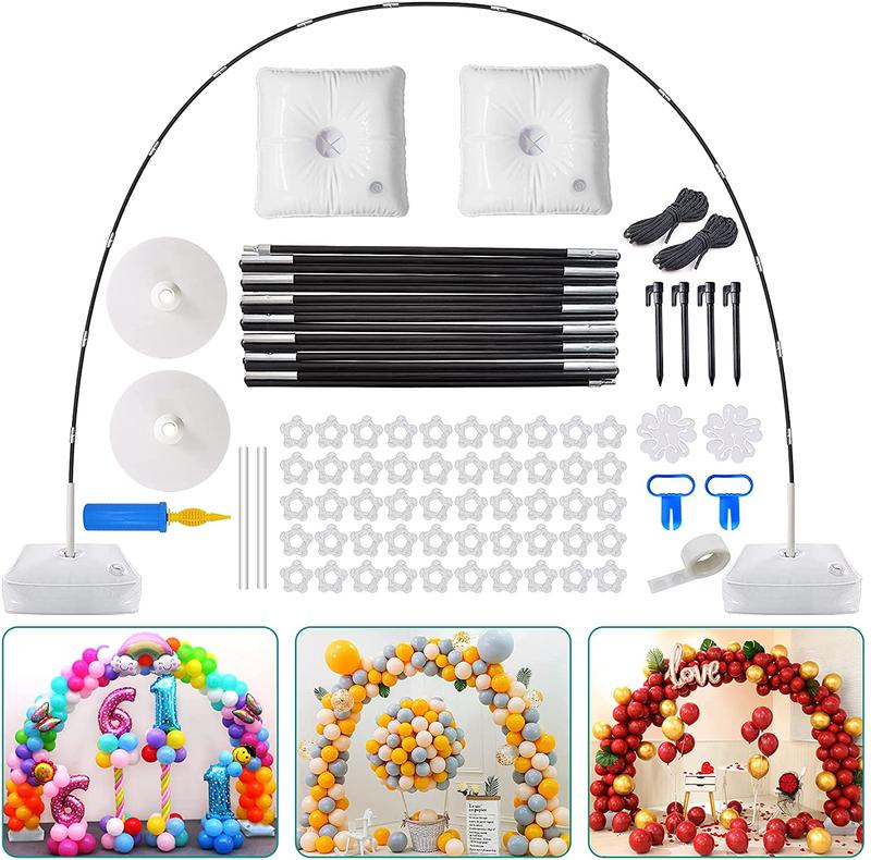 Balloon Arch Kit, 9FT Height & 10FT Width Adjustable Balloon Arch Stand Frame Garland Stand Wedding Baby Shower Birthday Photo Backdrop