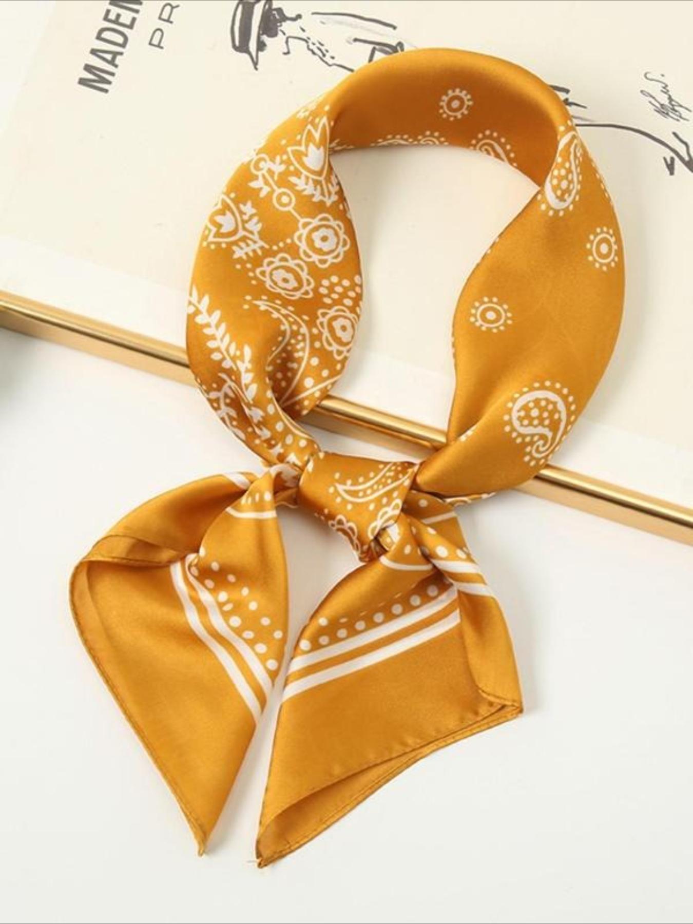 Unisex's Paisley Print Kerchief, Boho Style Colorful Bandana for Women & Men, Fashion Accessories for Daily Wear