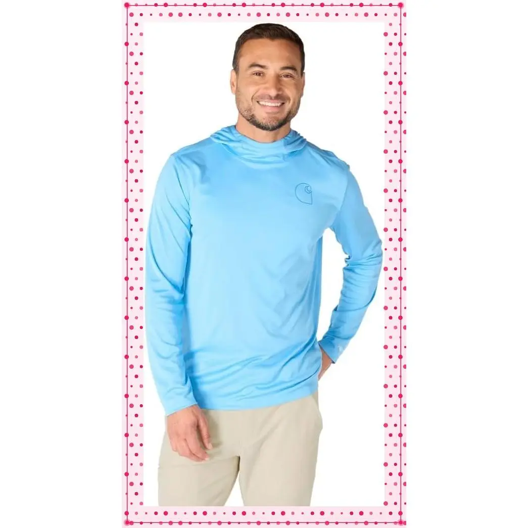 Carhartt Men's Force Sun Defender™ Lightweight Long-Sleeve Hooded Logo Graphic T-ShirtGift
