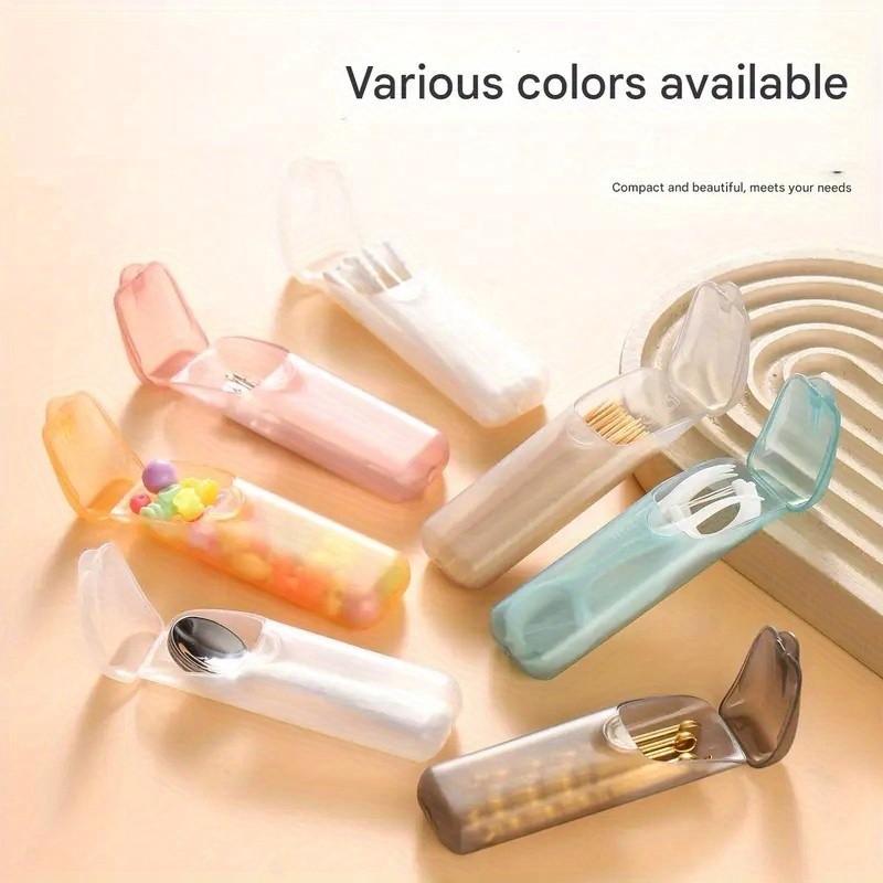 Portable Storage Containers, Bead Storage Containers, Transparent Mini Organizer Box, Leakproof Travel Pill Holder, for Toothpicks, Floss, Cotton Swabs, Durable Plastic, Plastic Storage Boxes