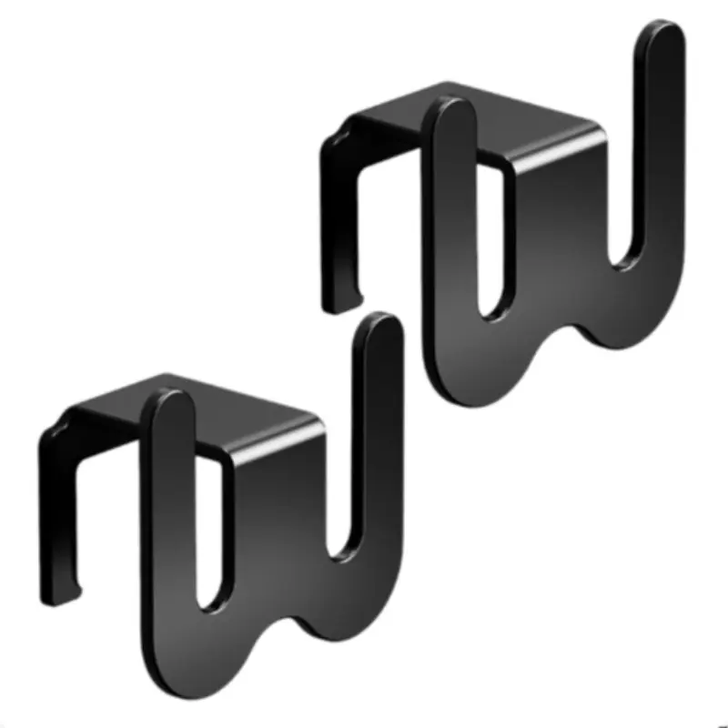 2-Pack Wall-Mounted Bathroom Shoe Rack & Slipper Organizer, Modern Metal Hooks, Easy Install, Space-Saving Storage Solution