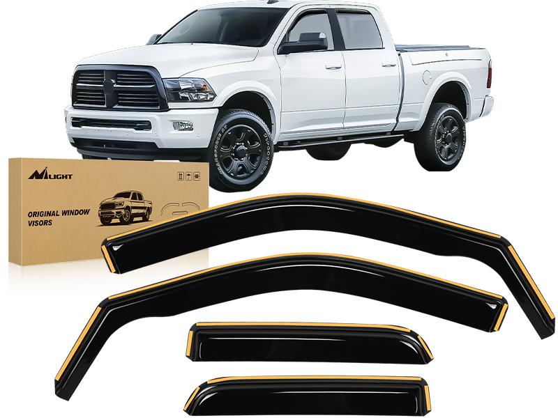 Nilight in Channel Rain Guards for Chevrolet (Chevy) Silverado 1500 Crew Cab/GMC Sierra 1500 Crew Cab 2019 2020 2021 2022 2023 2024 2025 Vent Window Visors-4pcs Truck Car Accessories Automotive Vehicle dealsforyoudays