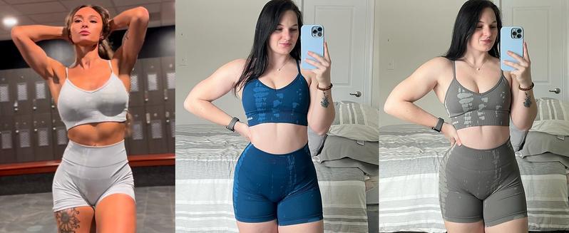 AUROLA Serpent Snake Seamless Sports Bras for Women,Girls Padded Strappy Workout Gym Yoga Tops