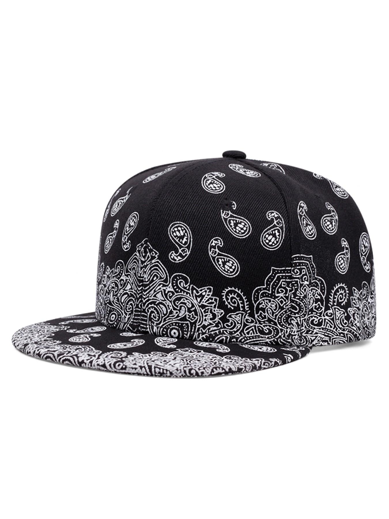 2026 New Fashionable Personalized Baseball Hat Paisley Printed Hip Hop Hat Street Creative Skateboarding Hat Daily Commuting Decorative Hat Outdoor Leisure Sports Sunshade Hat Male Female Same Style Flat Edge Hat