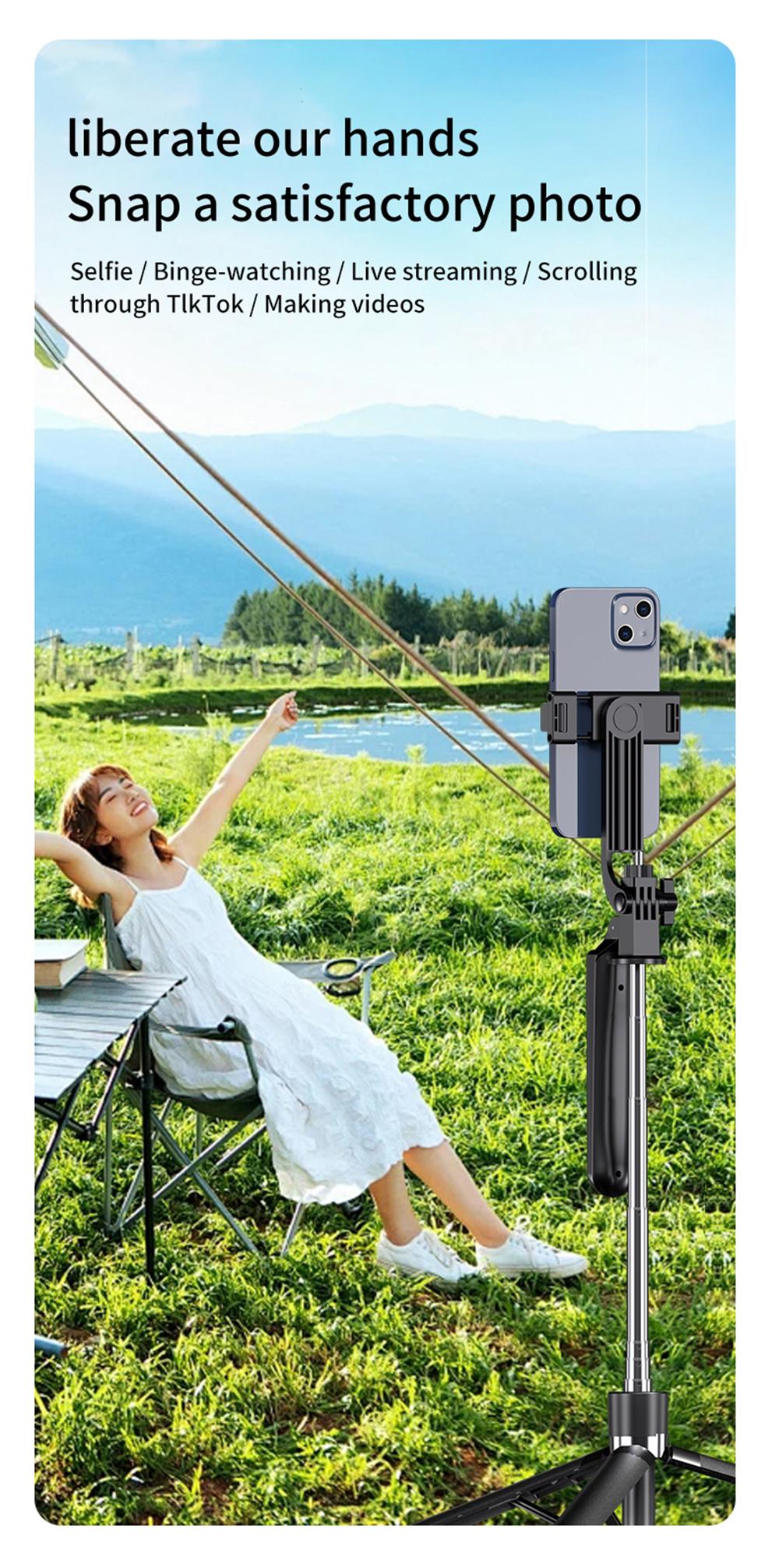 67" Phone Tripod Selfie Stick for iPhone, Samsung & Android, Upgraded Mobile Stand with Wireless Remote and Fill Light for Home & Outdoor Use, Support Camera Video Recording Remote, Short Video Scrolling, Cellphone Travel Photography Kit
