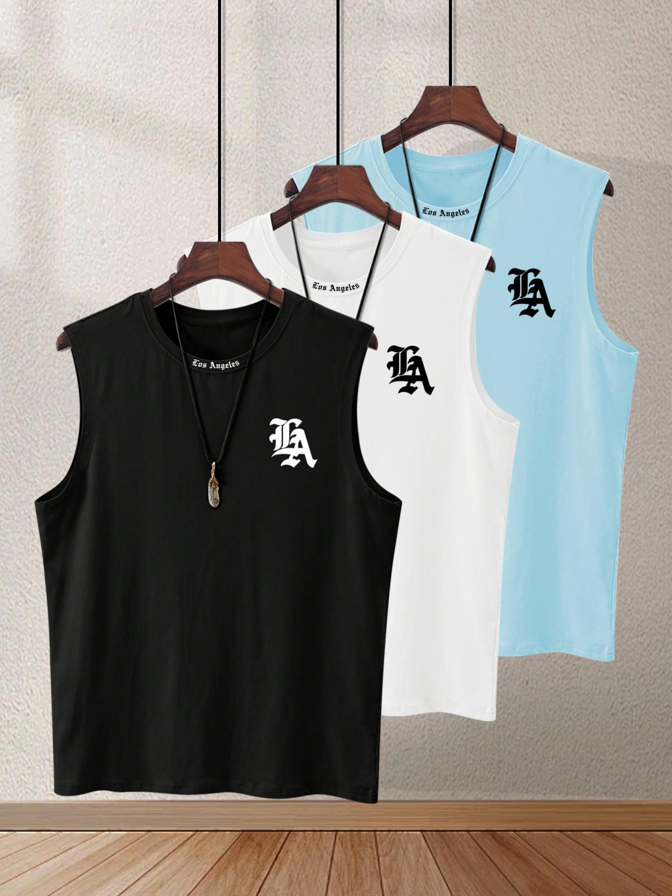 Men's 3-Pack Quick-Dry Sleeveless Tank Tops, Gym Muscle Tee, Casual Summer Fitted T-Shirts, Comfortable Underwear for Sports & Daily Wear