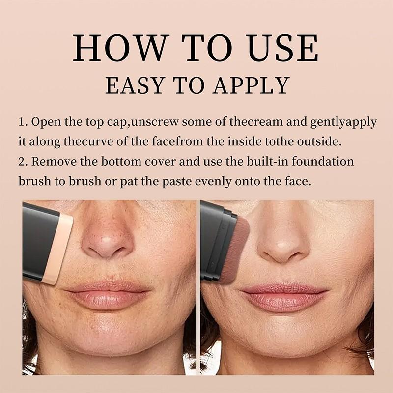 Waterproof Long-Lasting Flawless Foundation Stick, Lightweight Natural Finish, Ideal for Daily Use and Special Occasions