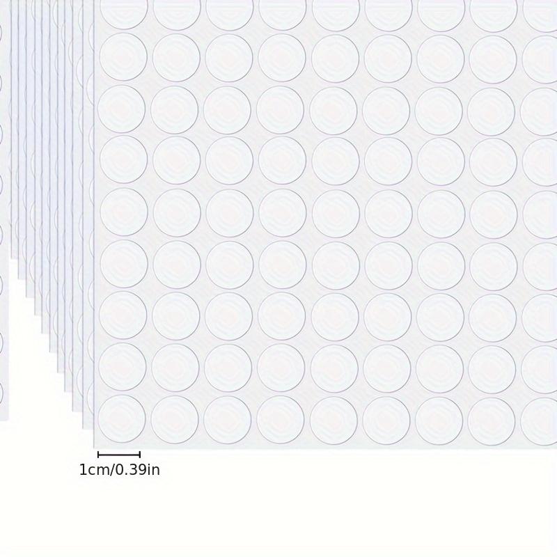 200pcs Double-sided Adhesive Tape Dots Clear 10mm/0.5” Round Stickers Acrylic No Trace Transparent Adhesive Detachable Putty Tape Glue Tape For Hanging On The Wall For Decoration