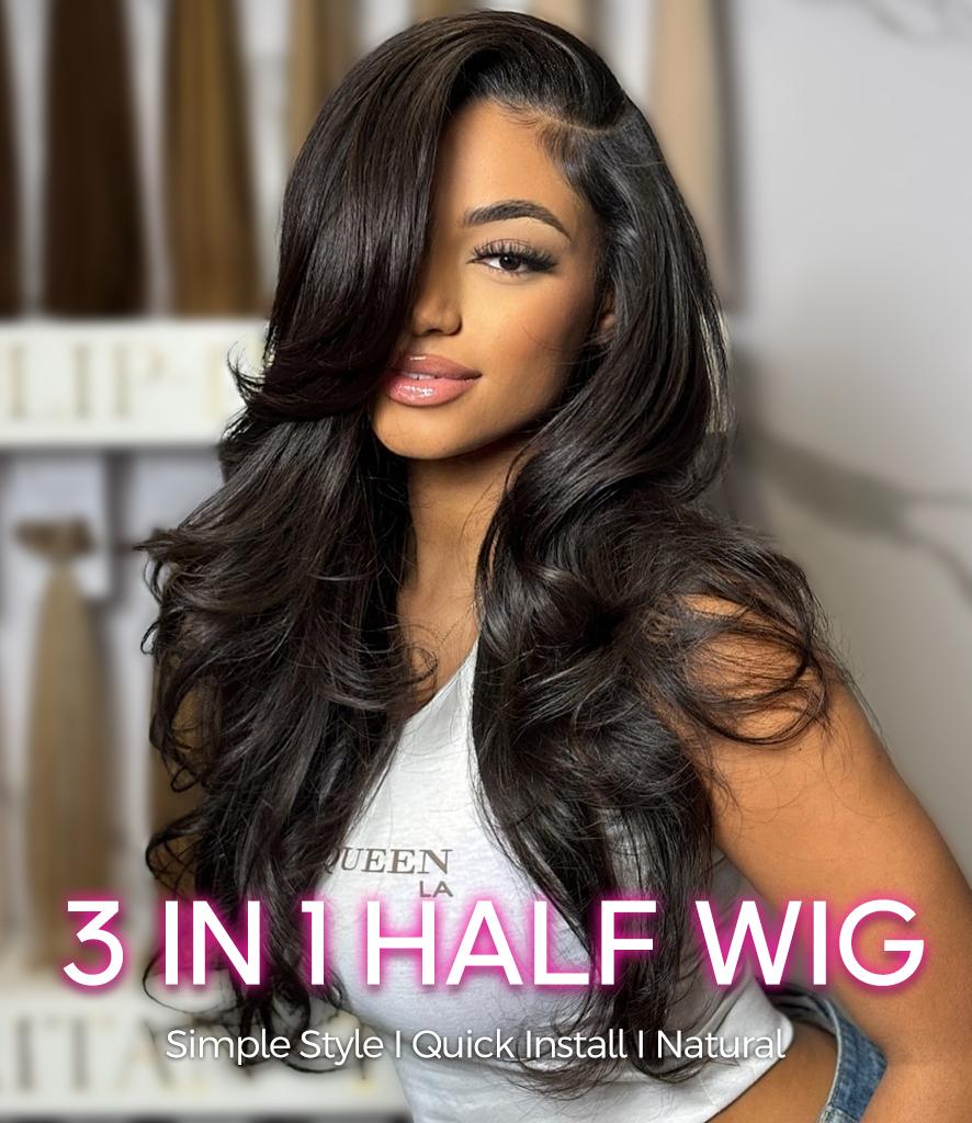 Recool Hair Pre-Layer Half Wig Yaki Body/Burmese Curly/Yaki Straight Human Hair Wig With Drawstring Minimal/No Leave Out Upgrade Wigs for Black Women Beginner Friendly No Sew in No Glue Glueless Clip In Half Wig 180% Density#TikTokShopBlackFriday Recool Hair Pre-Layer Half Wig Yaki Body/Burmese Curly/Yaki Straight Human Hair Wig With Drawstring Minimal/No Leave Out Upgrade Wigs for Black Women Beginner Friendly No Sew in No Glue Glueless Clip In Half Wig 180% Density#TikTokShopBlackFriday