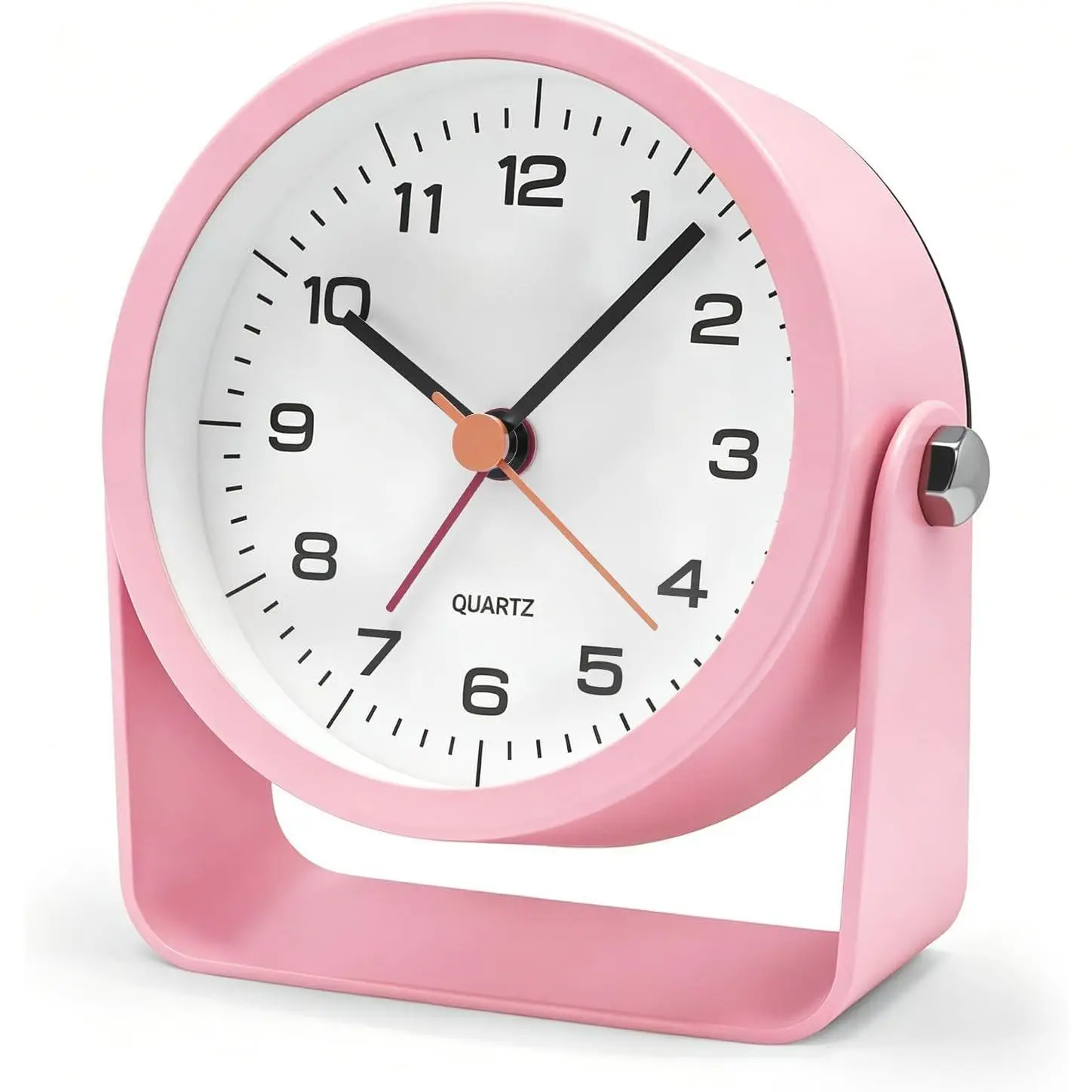 3.5 Inch Bathroom Clock, Small  Clock for Bedroom, Orange