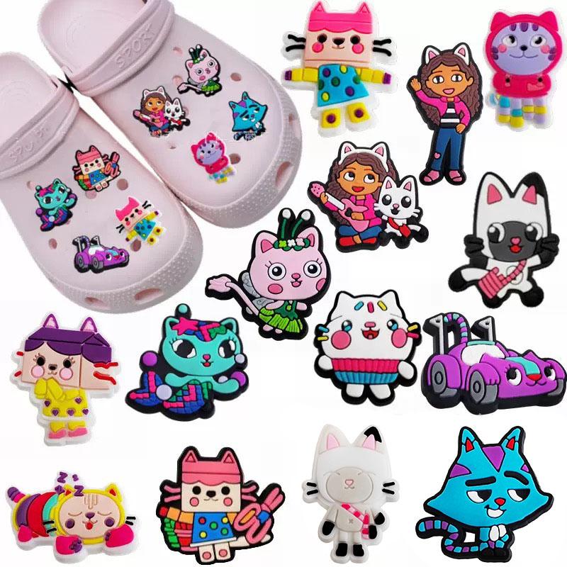 14-Piece Cartoon Series Shoe Charms For Bubble Slides Clogs Sandals,PVC Shoe Decorations Accessories Buckle For Christmas Birthday Gifts