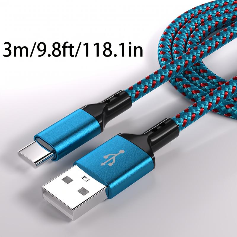 High-Speed Nylon Braided Fast Charging Cable, Smooth Glossy Surface, Multiple Colors & Sizes, Compatible with Samsung, iPhone, Xiaomi, Vivo, Oppo