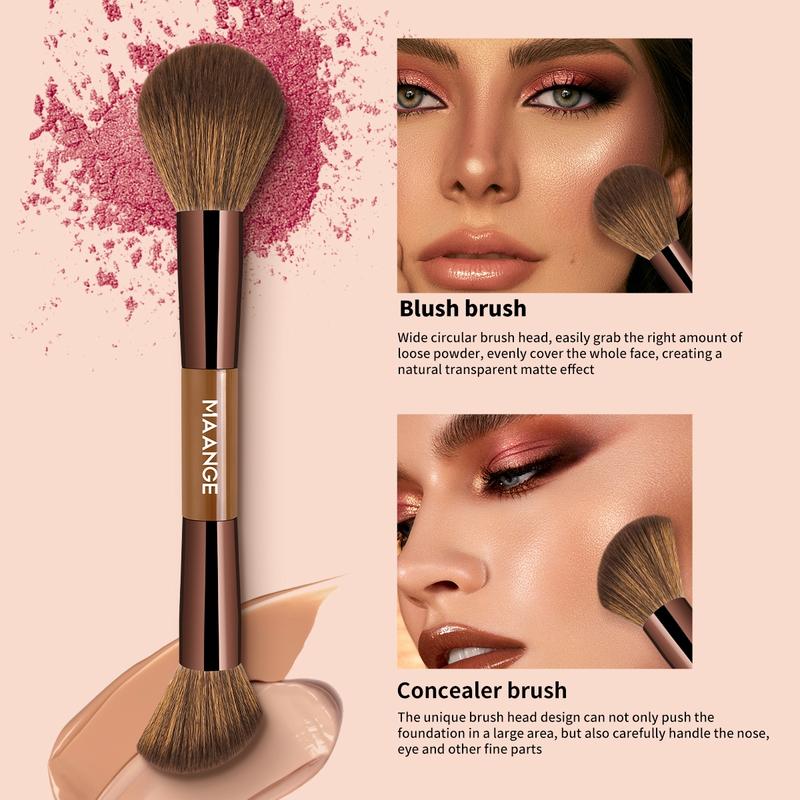 MAANGE 10pcs Makeup Brush Set, Makeup Brushes Set, Foundation Brush Blush Brush Contour Brush Concealer Brush Eyeshadow Brush Blending Brush Eyelash Brush Eyebrow Brush, Professional Face & Eye Makeup Kit for Travel and Daily Use
