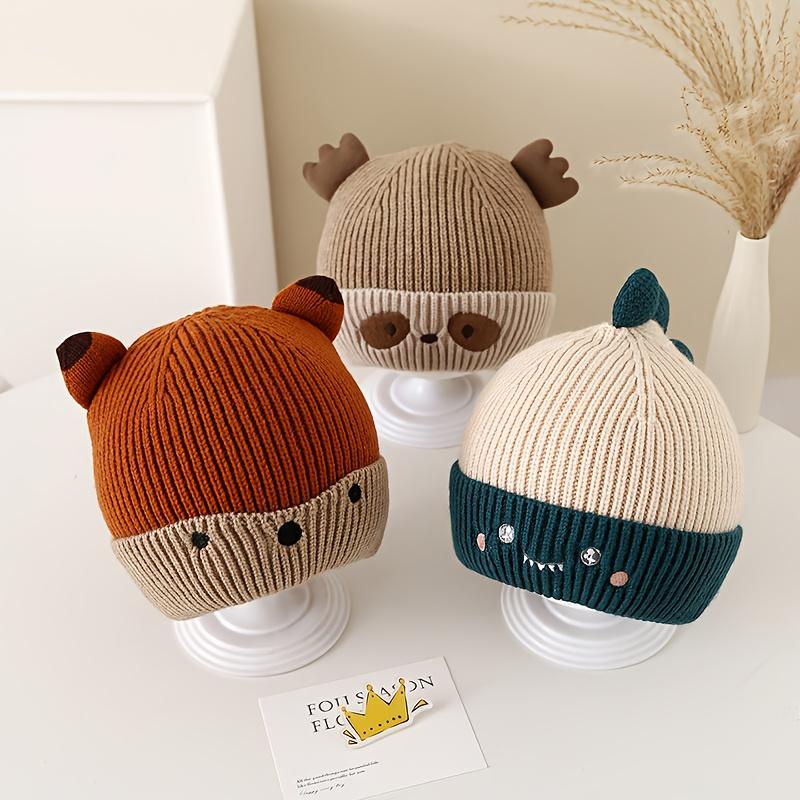2026 black ear protection hat new knitted autumn men's and women's yarn baby hats diverse
