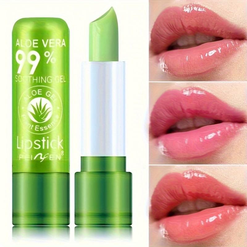 3-Pack Aloe Vera Color-Changing Lipstick, Moisturizing Long