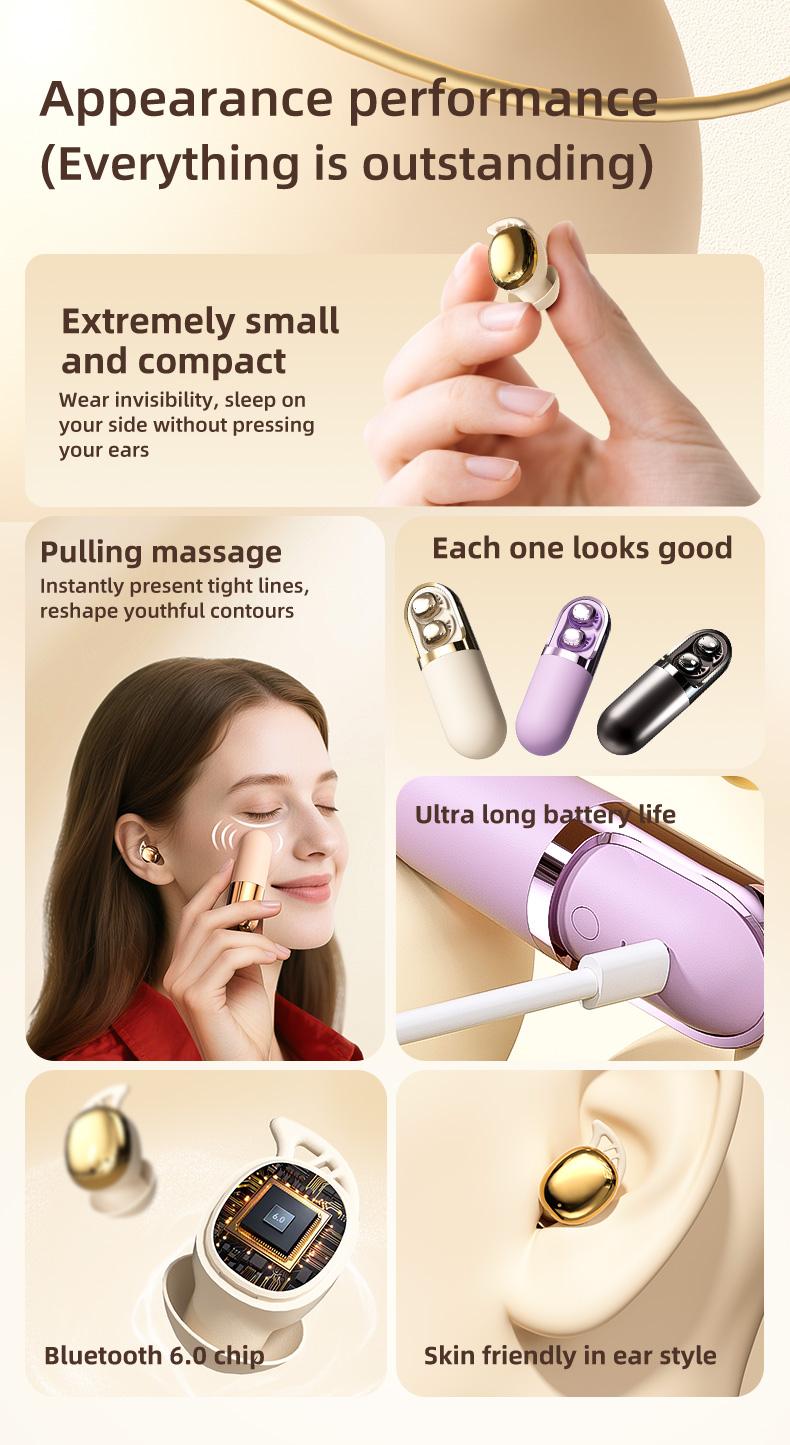 S13 Vibration massage Bluetooth headphones, equipped with a vibration earphone case, can provide relaxation and massage. a compact and small earphone design, making it suitable for use during leisure sleep without any stress.