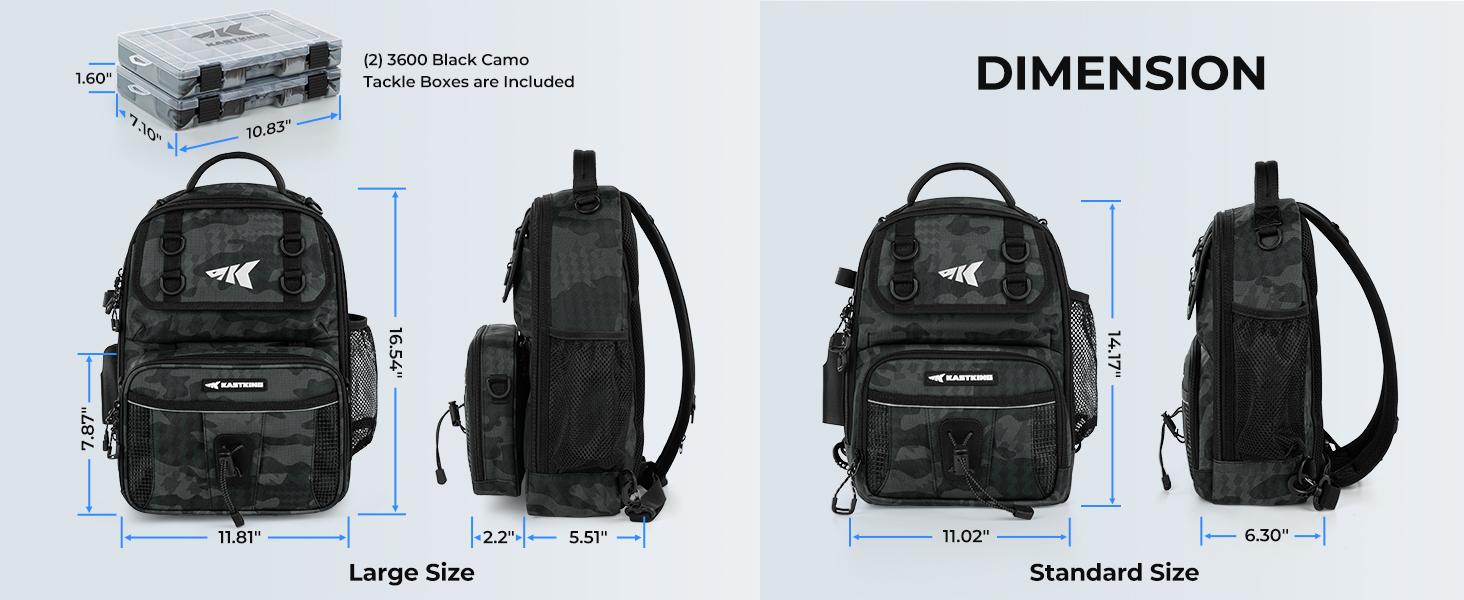 KastKing BaitSpace Fishing Sling Bag, Fishing Backpack with Rod & Beverage Holder, Tackle Bag for Fishing Gear