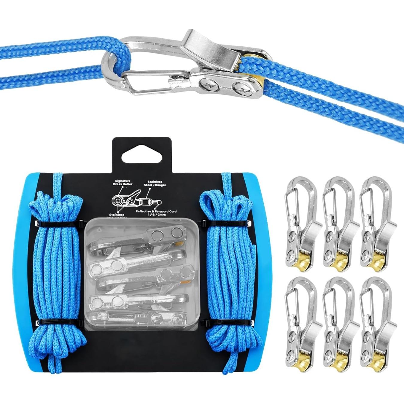 The Original Rope Tightening Tool & Tensioner 6-Pack with Rollercam Technology – Heavy-Duty Tie Down for Outdoors, Tarps, Boating & Camping Gear