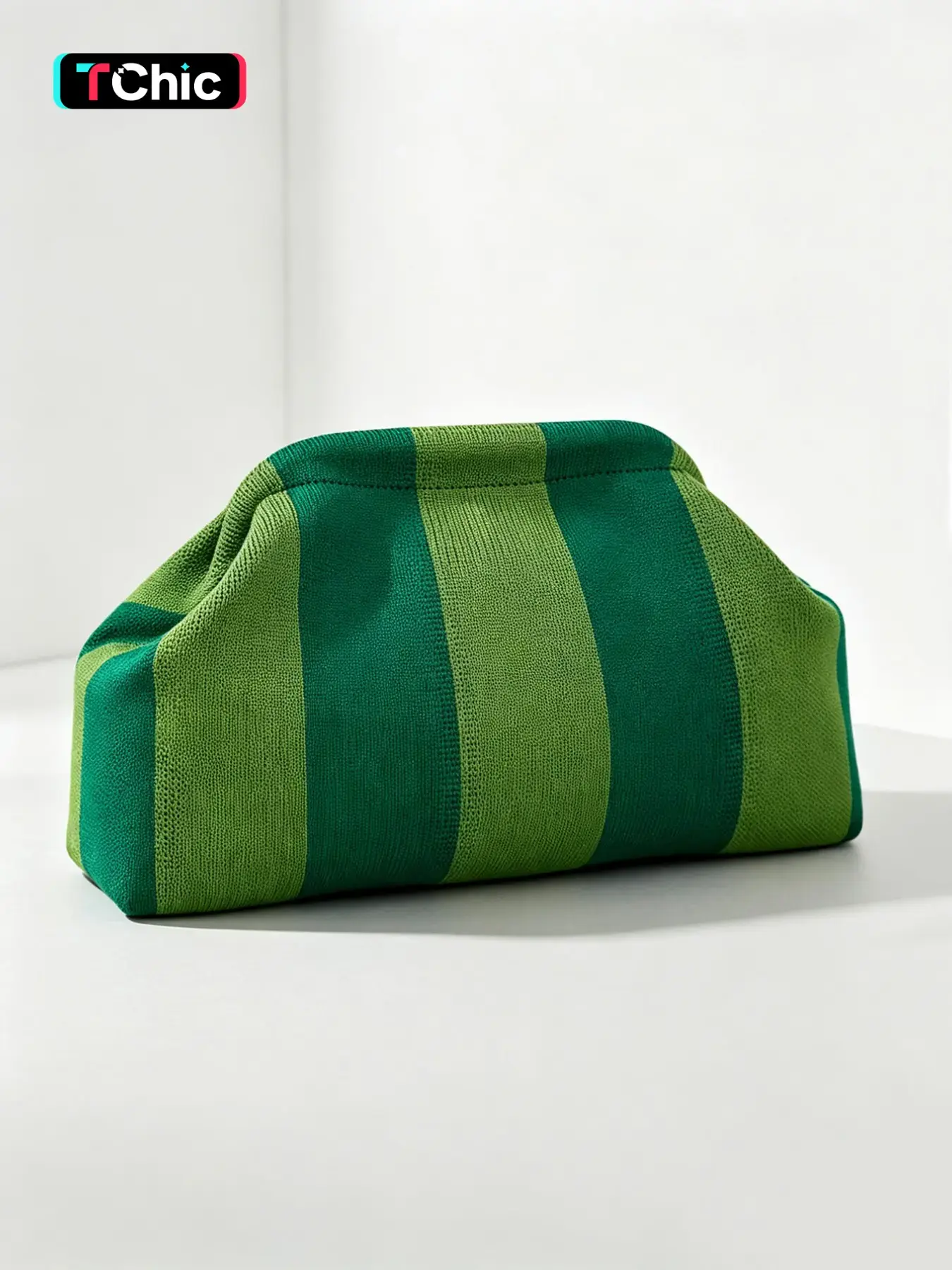 Vintage Striped Colorblock Cloud Zipper Knit Crossbody Bag, Large Capacity Makeup Organizer, Lightweight Foldable for Daily Use, Shopping, Parties, Summer Bags