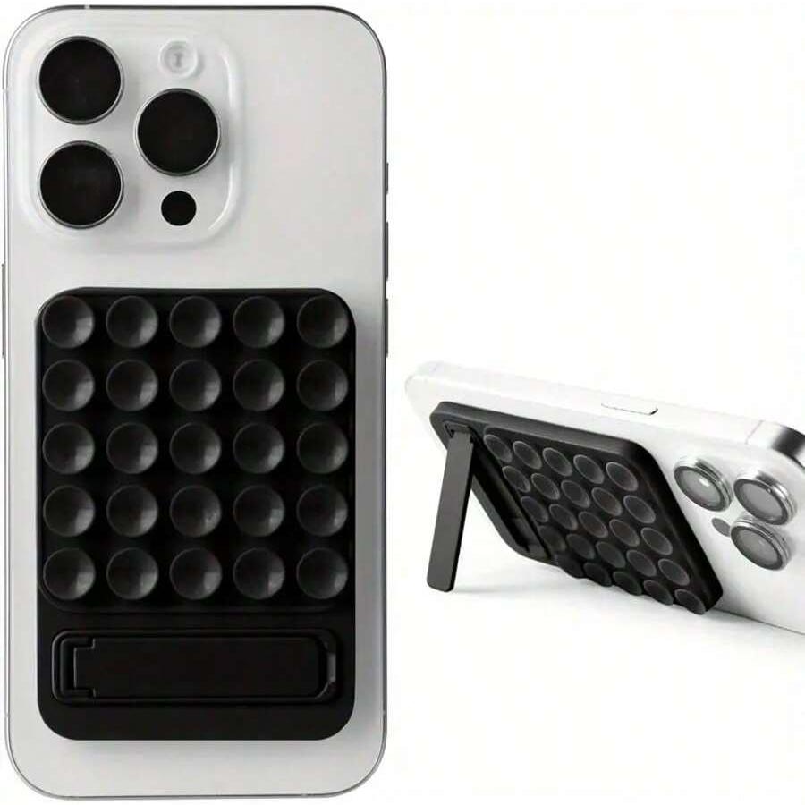 Silicone Suction Cup Phone Holder, Octobuddy Sticky Phone Grip, Perfect Fit for Bathroom Kitchen Bedroom Living Room Gym Car Travel School