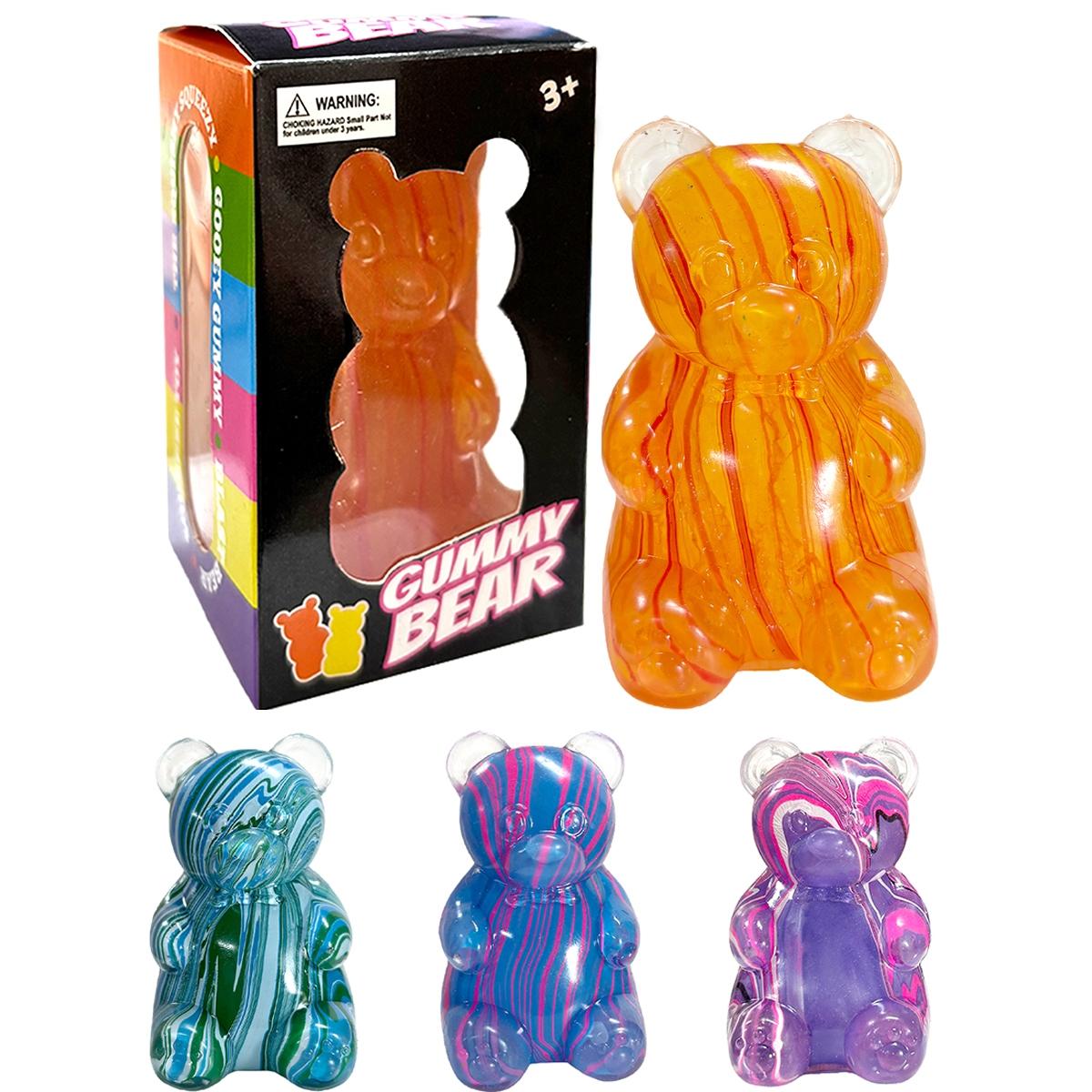 Cute Bear-Shaped Squeeze Sensory Stress Relief Toy, Soft Gel Fluid Teddy, Anxiety Reducing Ball, Birthday Gift, Party Filler, Decompression Squeeze