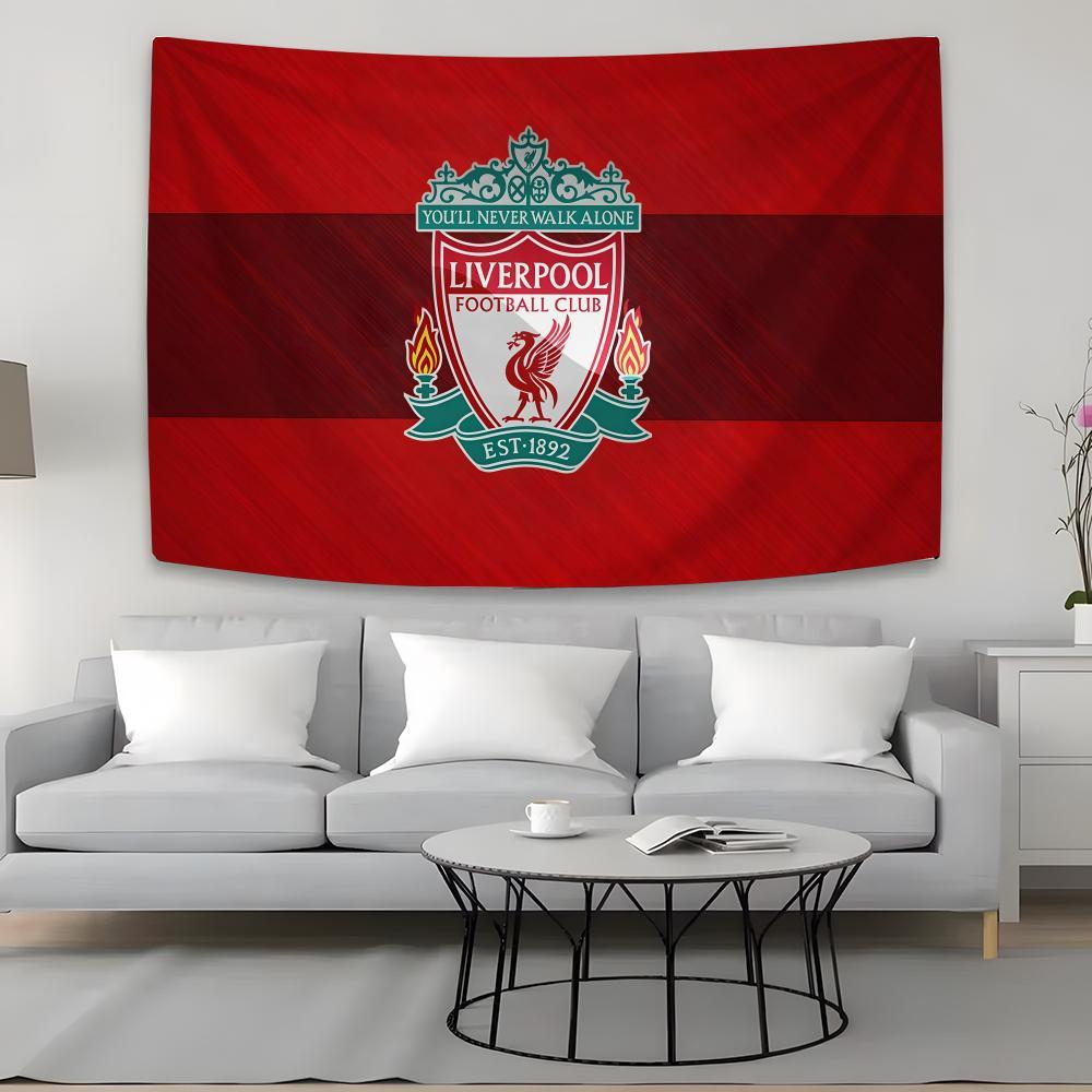 English Premier League L-Liverpool FC Tapestry Background Hanging Cloth Bedroom Room Decor Aesthetic Tapestry Wall Party