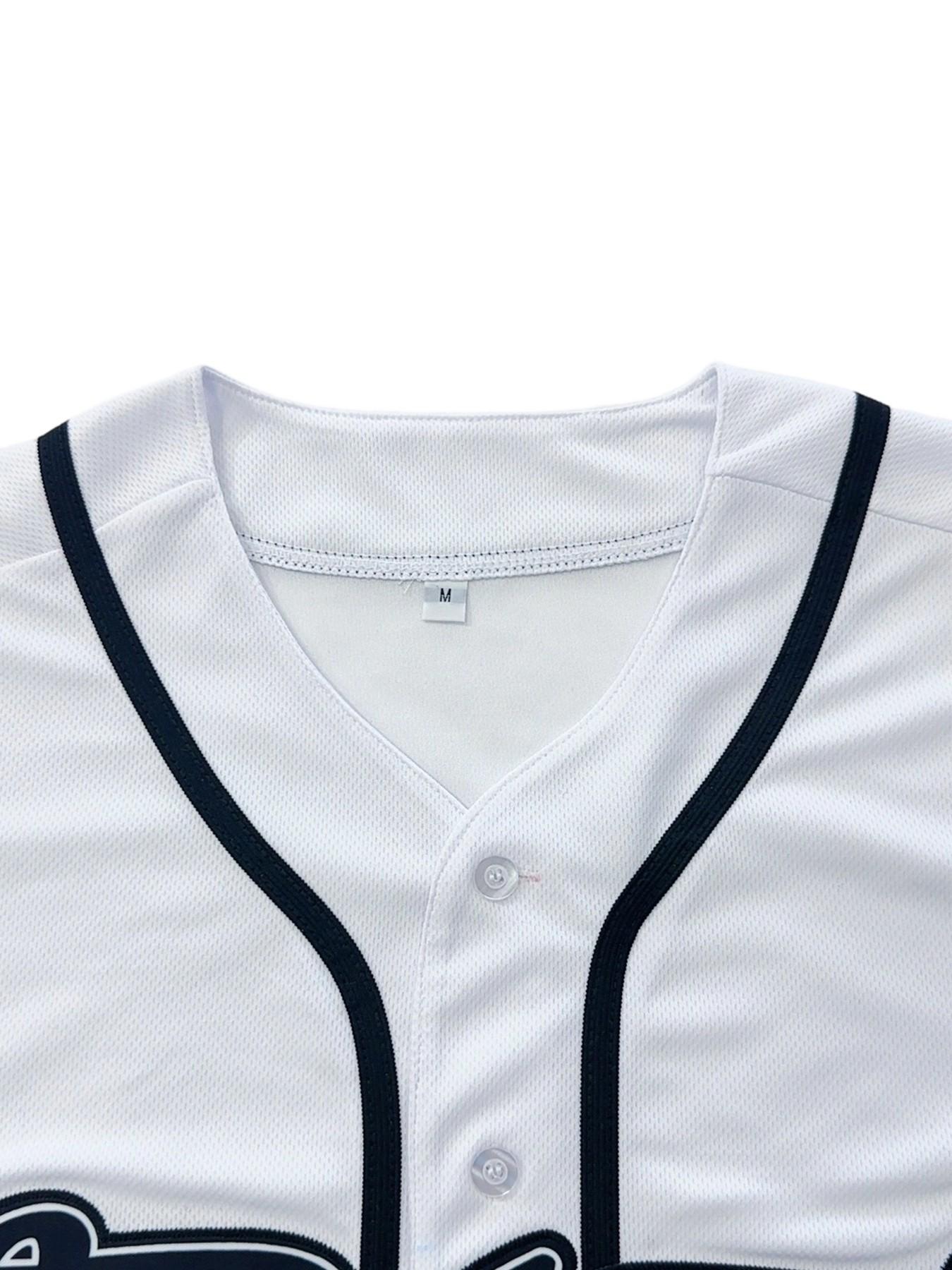 Los Angeles Baseball Jersey for Men Women, Vintage Short Sleeve Button Down Baseball Shirt, Unisex Casual Athletic Hip Hop Streetwear Summer Tops