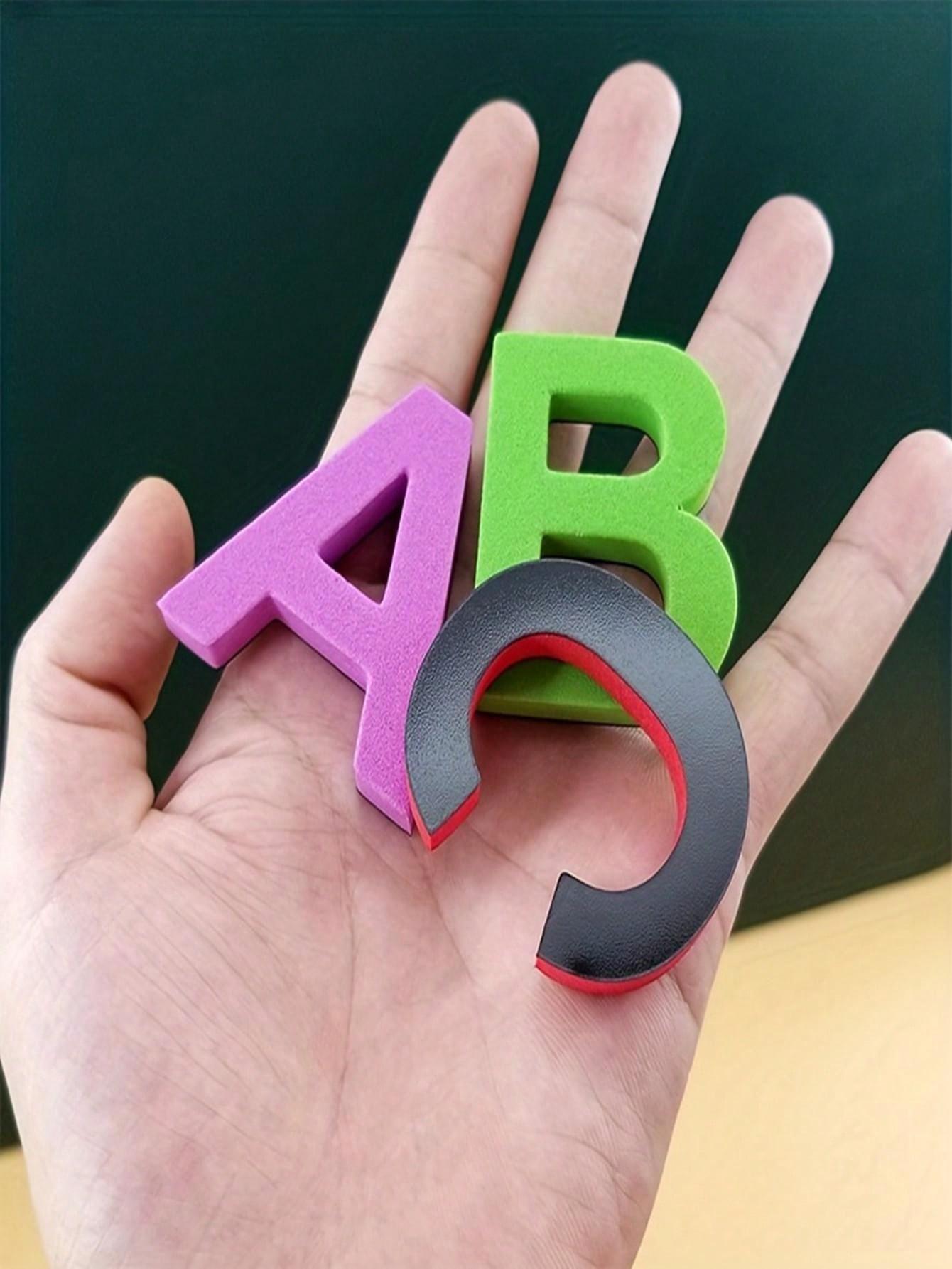 26 Pcs Kids Educational Magnetic Stickers, Uppercase Alphabet & Number Refrigerator Magnets Set, Preschool Teaching Aids, Perfect Holiday Presents for Christmas, Easter and Thanksgiving