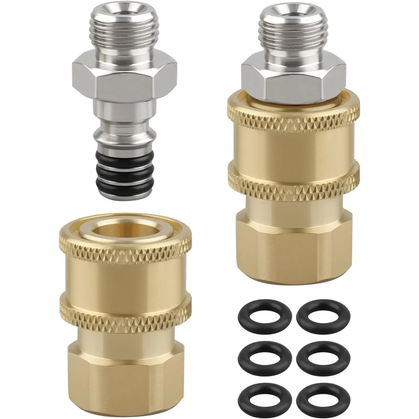 2PCS Airless Sprayer Quick Connect Coupler, 1/4" Stainless