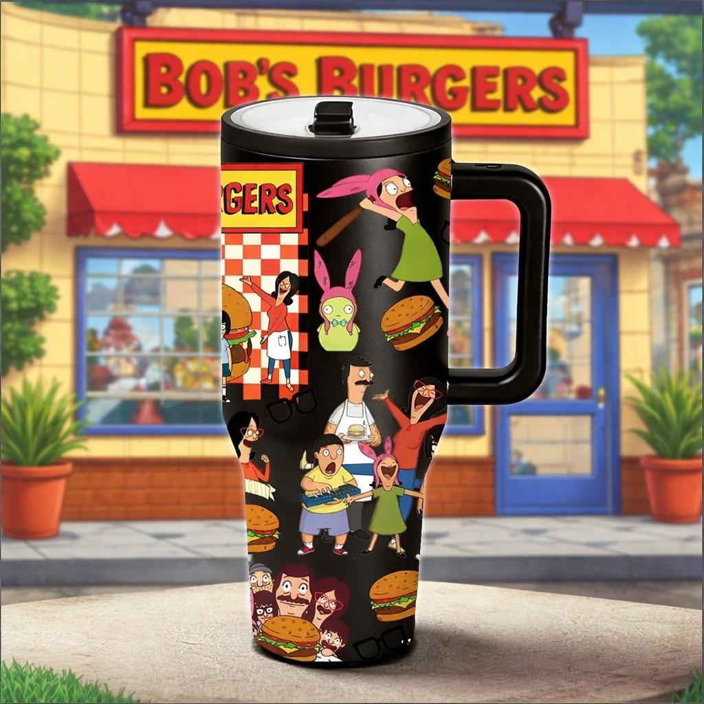 40oz Cartoon Inspired Insulated Tumbler, Vacuum Flask, with Straw Lid, Capacity Double Wall Vacuum Stainless Steel Thermal Cup, Keeps Drinks Hot 12 Hours Cold 24 Hours, Leak Proof Lid, Coffee Ice Drinks Daily Use, Gift Idea