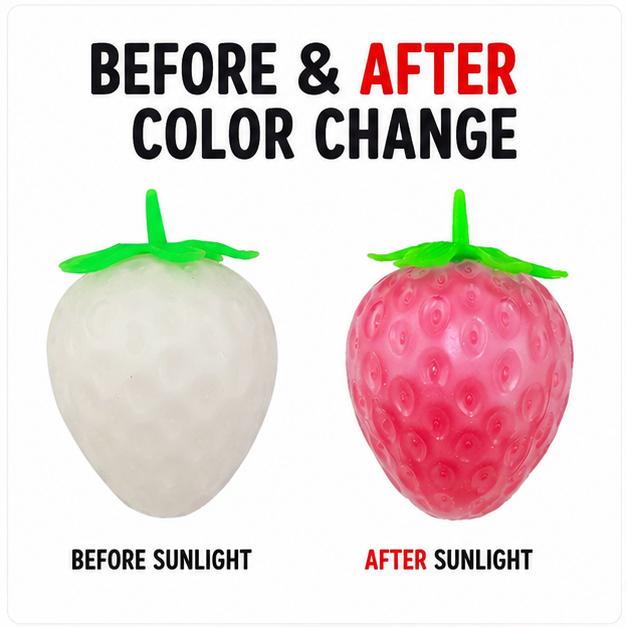 Extra Large Color Changing Strawberry Squishy Stress Ball - Squishies Fidget Toy for Adults & Ages 6+, Safe Non-Toxic Material for Stress Relief & Sensory Play Extra Large Color Changing Strawberry Squishy Stress Ball - Squishies Fidget Toy for Adults & Ages 6+, Safe Non-Toxic Material for Stress Relief & Sensory Play
