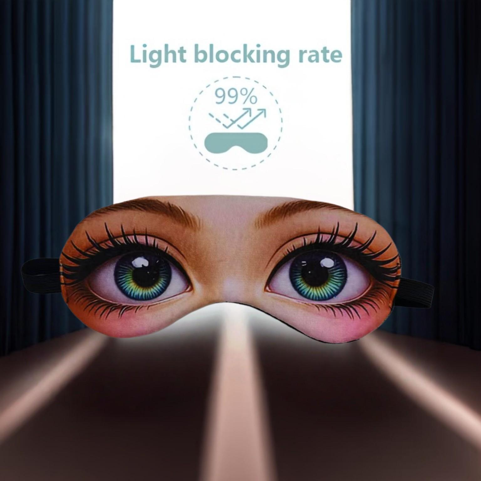 Cute Cartoon Eye Mask, Soft Comfortable Breathable Sleep Eye Mask, Perfect for Naps and Travel, Office Rest Gift, Fun Accessory