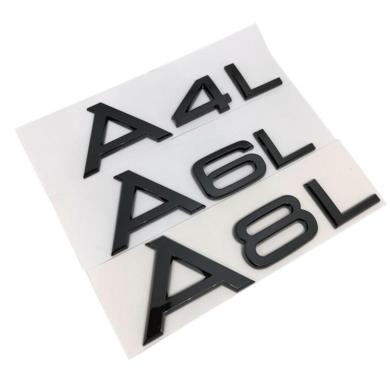 1.8T 2.0T 3.0T 3.2 3.6 4.2 A3 A5 A7 A4L A6L A8L Letter Number Chrome Emblem Car Trunk Discharge Capacity Badge Logo 3D Sticker