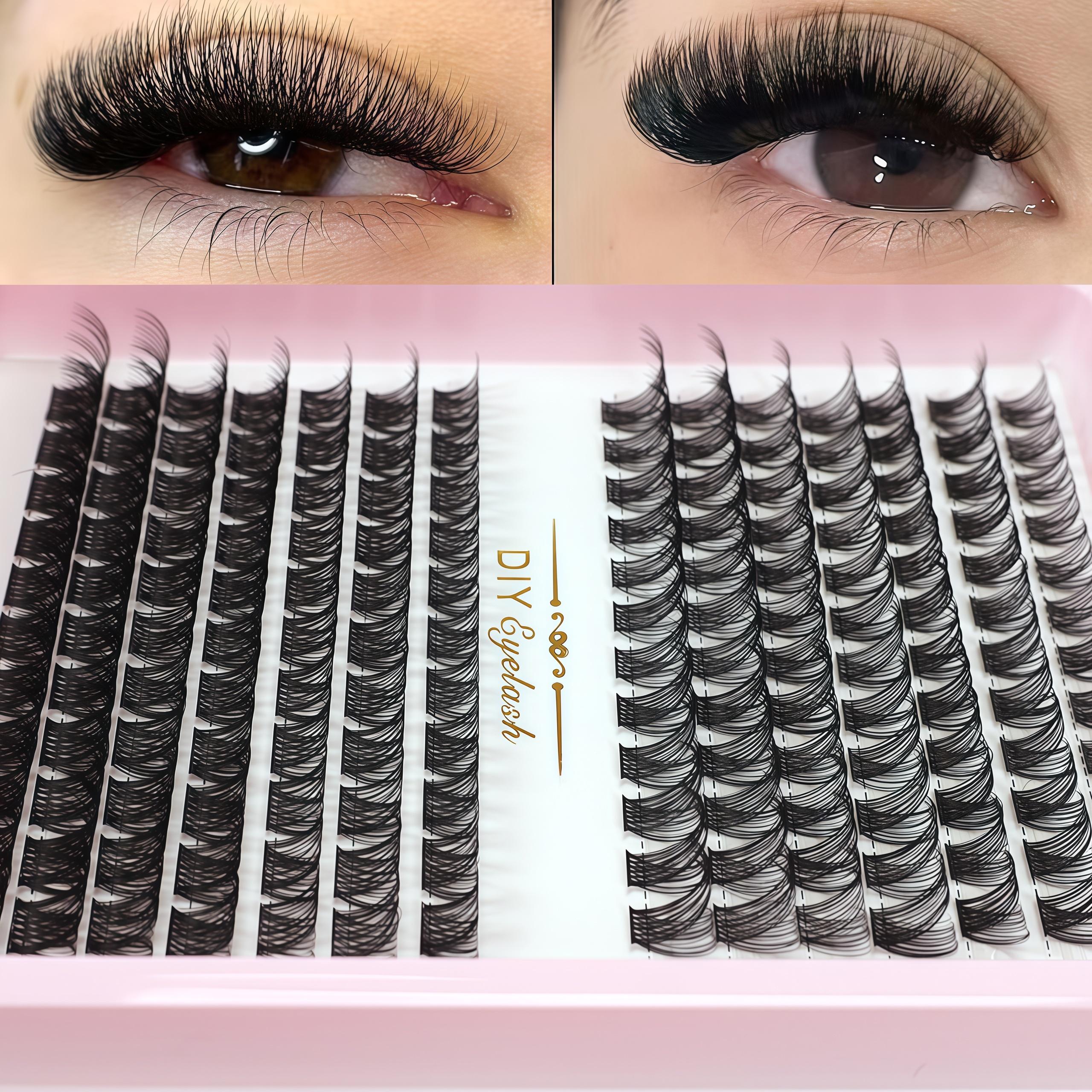 2026 New DIY False Eyelashes Book, Multi-Length Mixed Set, 14 Rows Large Capacity, Dense Segmented Self-Application Single Cluster Lashes