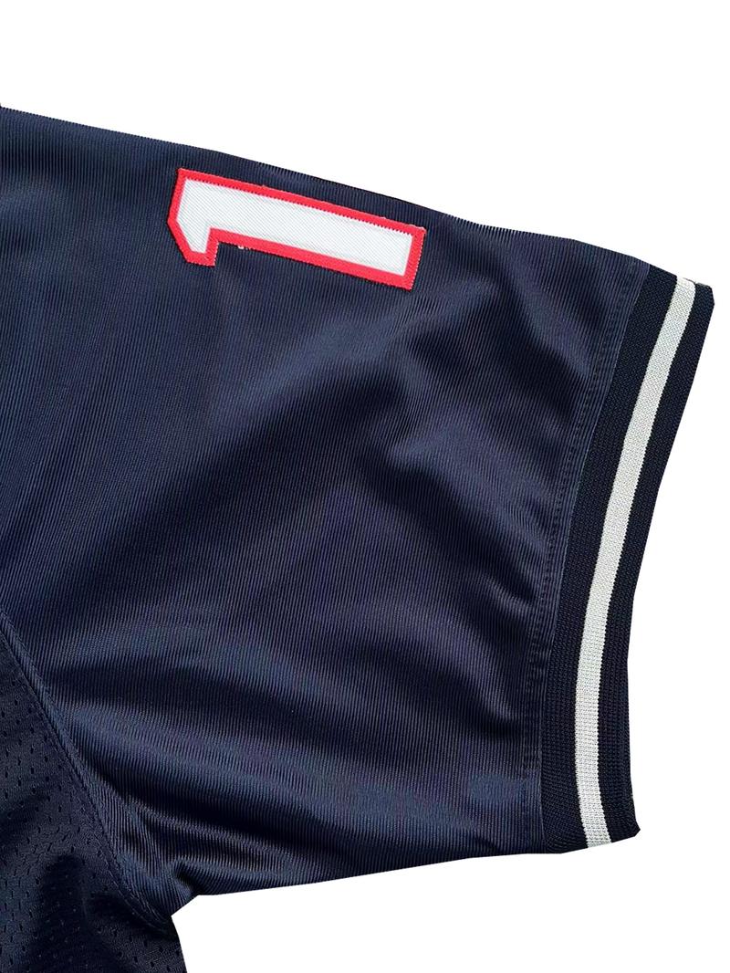 Men's American Football Jersey-Breathable & Embroidered, Patriots #10 #12 Rugby Jersey,V-Neck, Short Sleeve, Loose Fit for Casual, Streetwear &Sports Activities, Jersey Shirts, Jersey Top