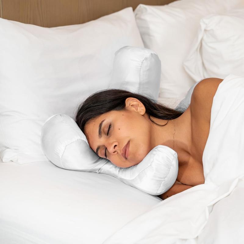 Perfect Face Pillow Anti-wrinkle Pillow for Youthful Skin, Beauty Pillow, Reduces Fine Lines While Sleeping Flawless White Satin Pillowcase! Beauty Sleep, Anti-wrinkle and Anti-aging, Back Sleeper