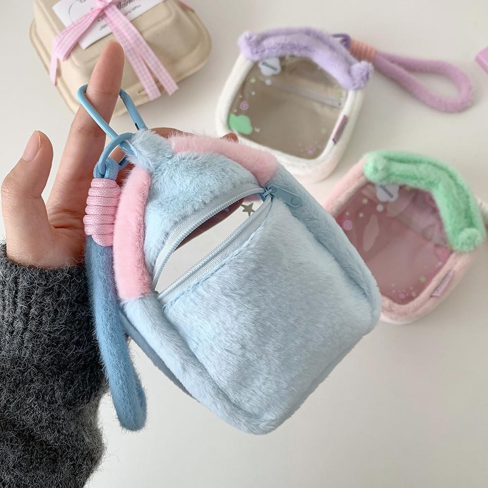 Cartoon Plush Doll Bag, Student Toy House Storage Bag, Anime Figure Cotton Doll Display Hanging Bag, Pain Bag for Collectors