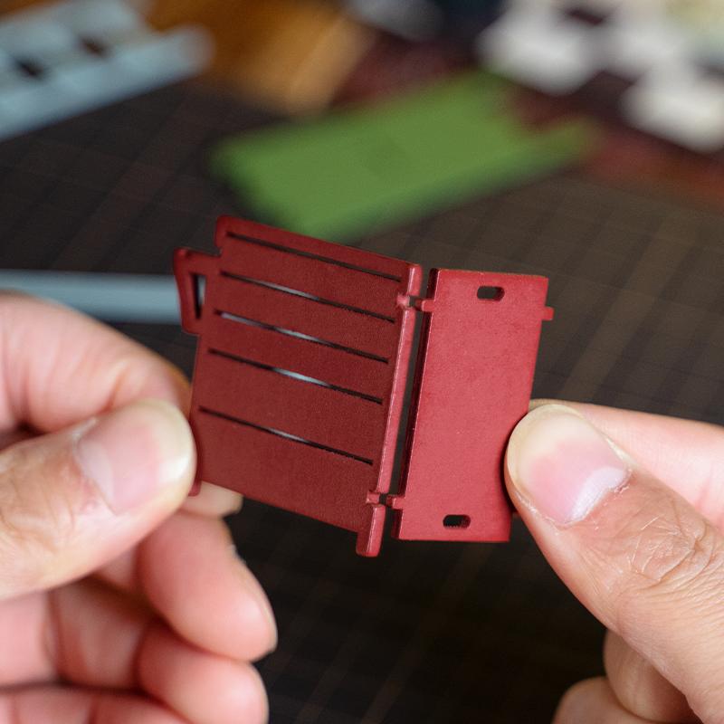 Rolife Miniature House Kit DIY Mini Dollhouse Garage Workshop Tiny House Making Kit with LED Light Decorative Wooden Craft Diorama Kit Hobby Gift