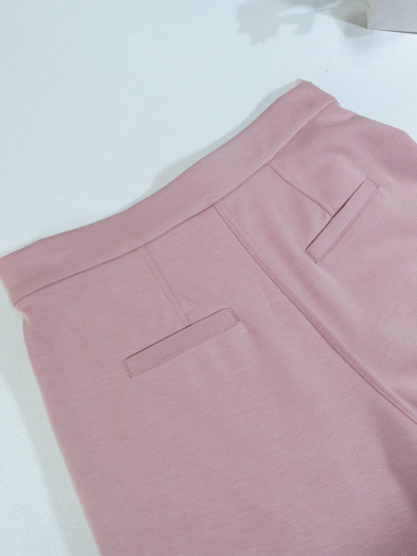 Nyxalulu Spring Summer Slimming High Waist Straight Leg Modal Pants, Comfortable Soft Air Layer, Casual Everyday Wear