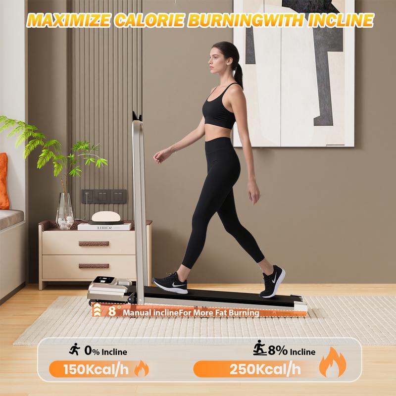 Yagud Portable Walking Pad – Under Desk Treadmill with Wheels, Remote Control & LED Display for Home/Office
