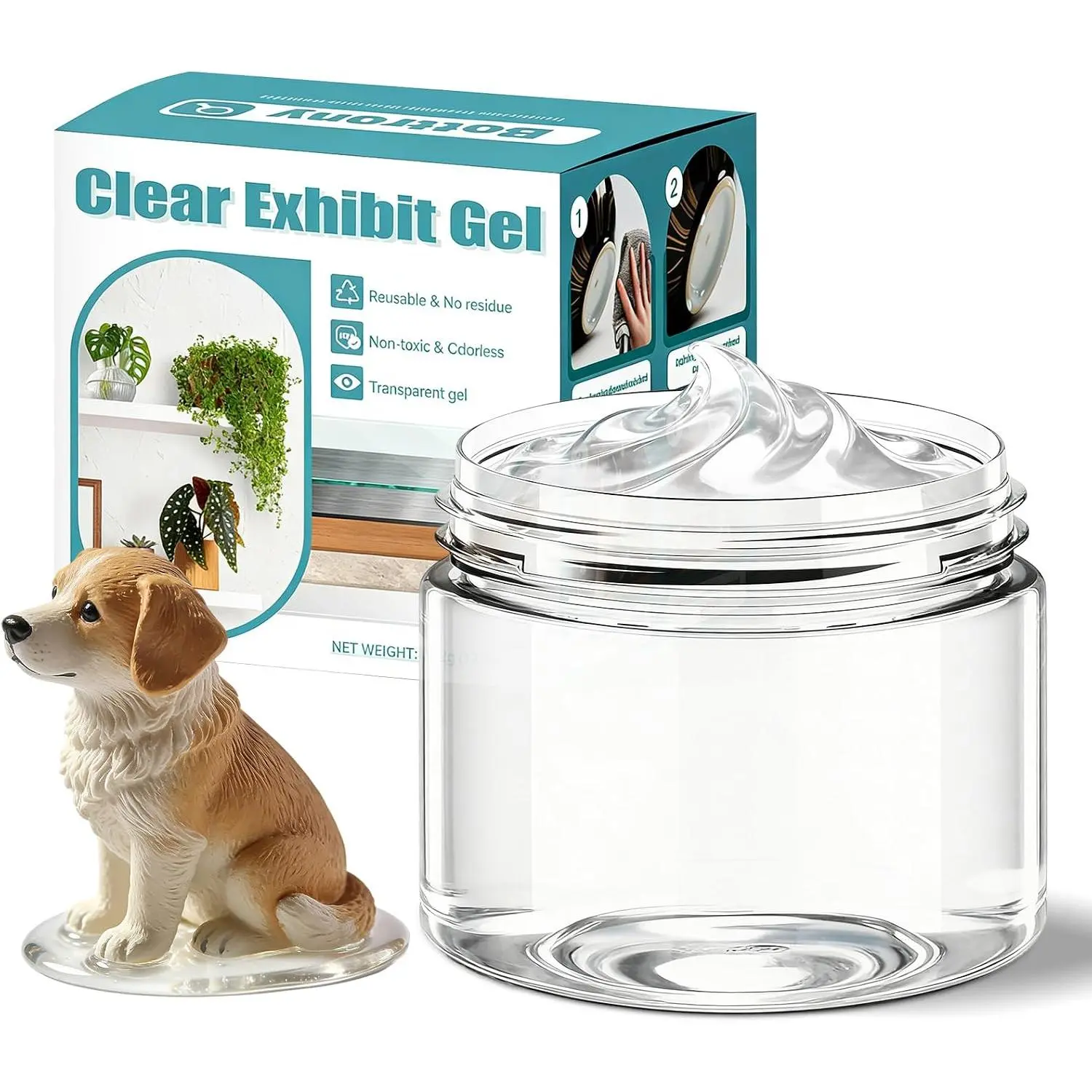 6.07 oz Clear Museum Gel for Collectibles, Removable &  Museum Putty Wax Adhesive, No  Exhibit Gel for Antiques, Glass, Ceramic, Figurines, Earthquake Protection & Display Items