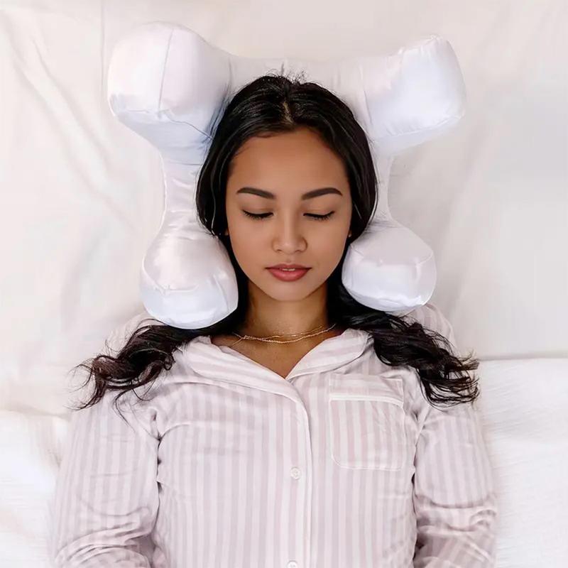 Face Massage Pillow with Washable Silk Pillowcase, Soft High-Quality Beauty Pillow with Plush Silky Polyester Filling for Ultimate Sleeping Comfort
