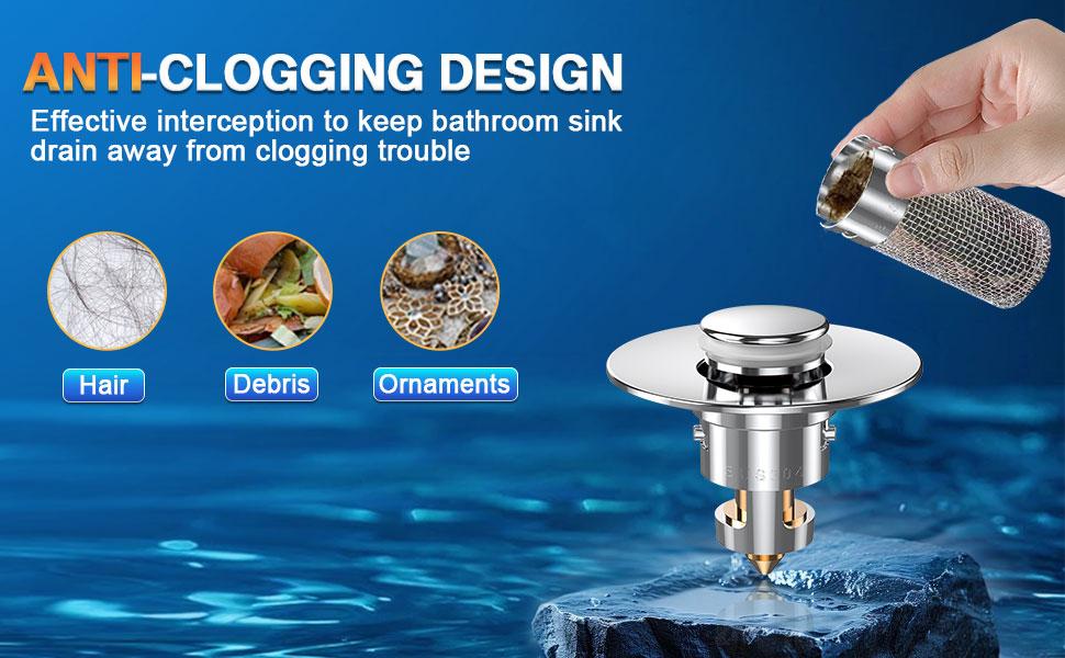 Stainless Steel Modern Anti-Odor Bathroom Sink Stopper with Bouncing Core & Brass Pop-Up Drain Plug for Bathtub Home Goods ,universal bathtub drain stopper,bathroom sink strainer High Pressure Shower Handheld Shower Head Stainless Steel Modern Anti-Odor Bathroom Sink Stopper with Bouncing Core & Brass Pop-Up Drain Plug for Bathtub Home Goods ,universal bathtub drain stopper,bathroom sink strainer High Pressure Shower Handheld Shower Head