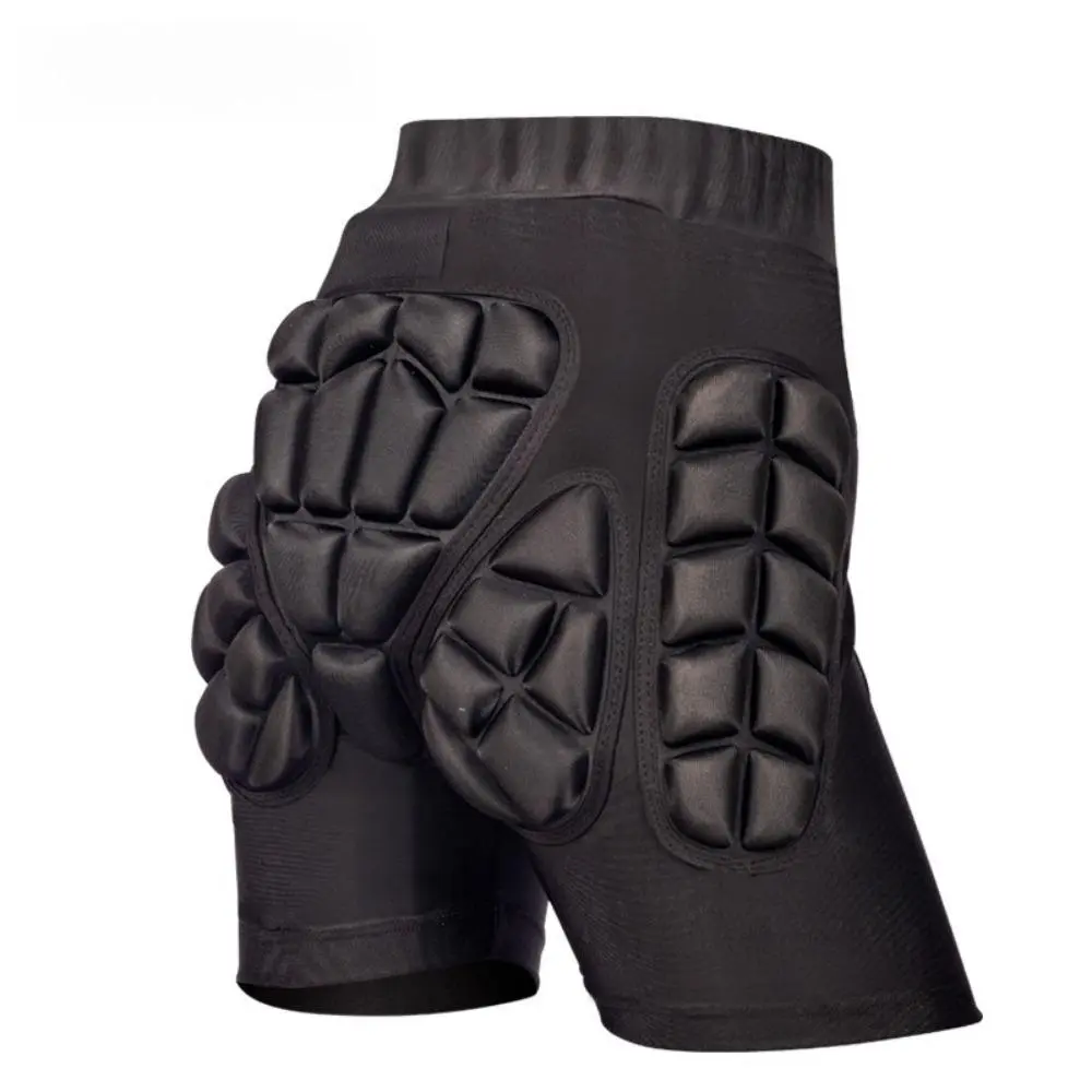 Padded Ski Butt Protection Shorts - Impact-Absorption Hip Protector Pants with Breathable Fabric, Elastic Waist for Snowboarding, Skating