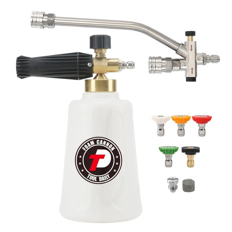 Tool Daily Pressure Washer Foam Cannon for Car Wash, Snow Foam Lance, Additional Orifice Nozzle 1.1mm, 1/4 Inch