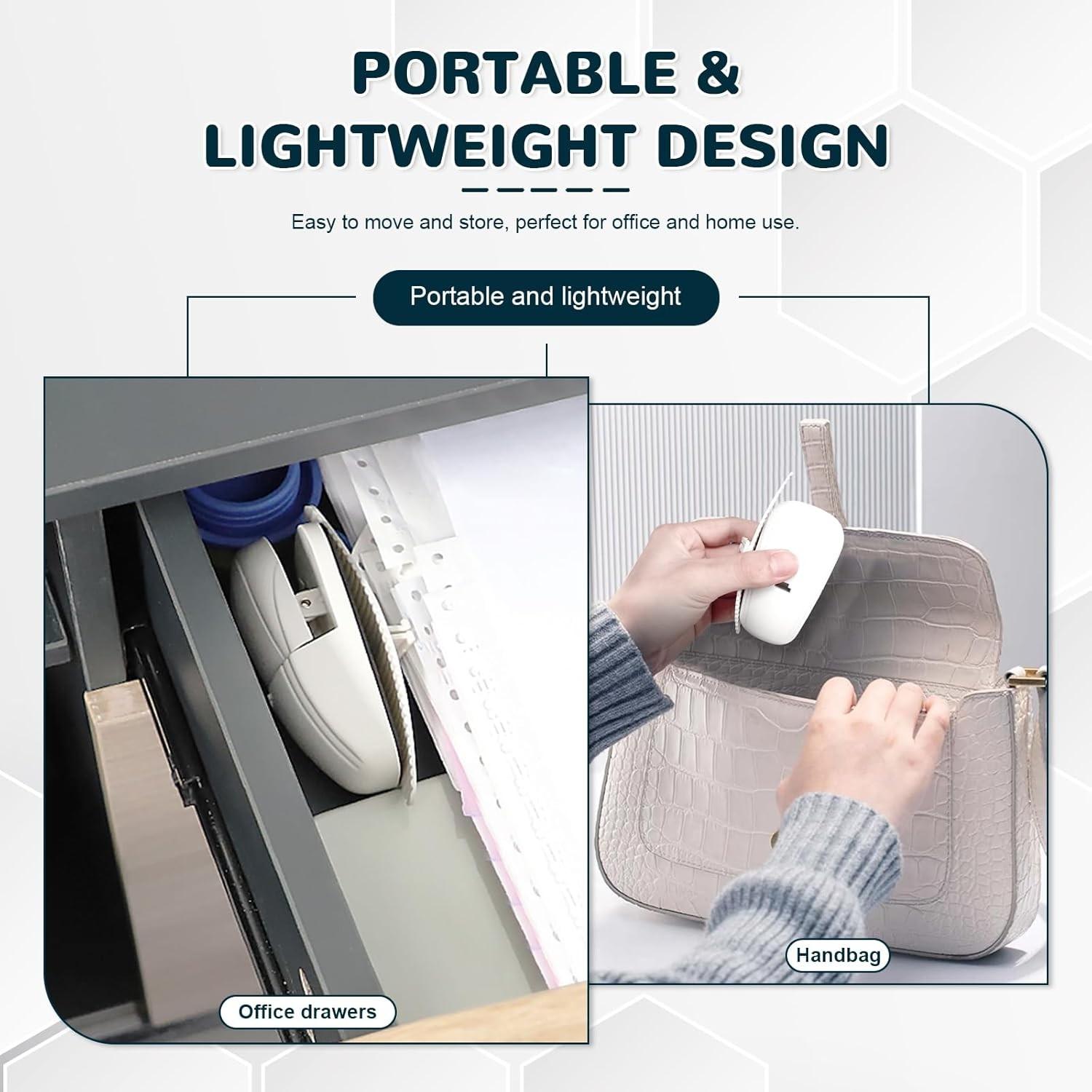 Plastic Document Holder for Typing, Portable Paper Stand with Non-Slip Base for A4 Paper, Compact Reading Clip Holder for Office Desk, Computer, Bank - White ﻿