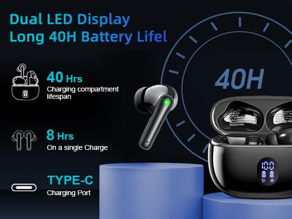 True Wireless Earbuds – CVC Noise Cancelling, Touch Control, IPX5 Sweat-Proof, 4.5g Ultra-Light Design Audio Bluetooth noise cancelling headphones