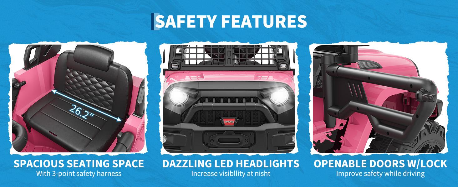Kids Electric Ride-On Truck Features