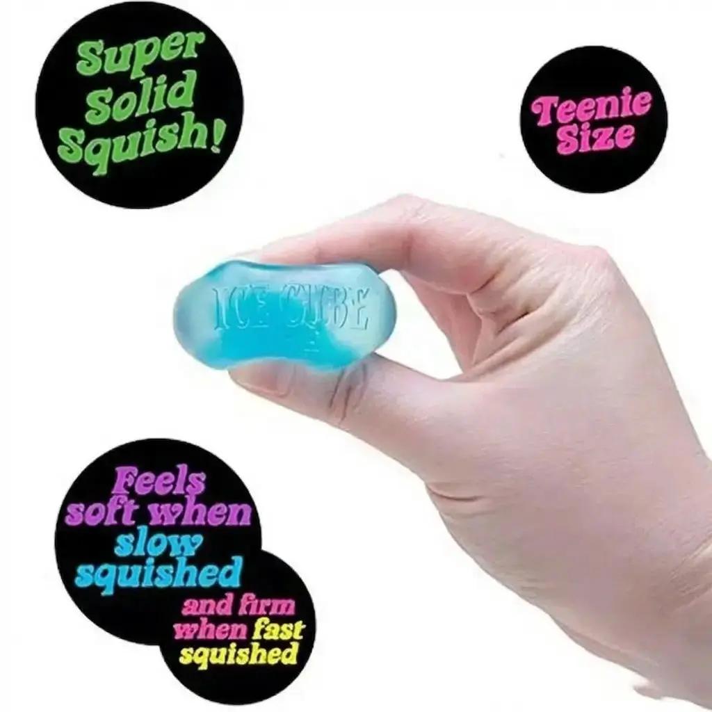 Ice Cube Water Drop Squeeze Toy in Blue,Pink,and Purple Rosie-Style Stress Relief Ball Ice Cube Squeeze Fun-Sensory Squeeze Toy - Sensory Toy Stress Relief Squeeze Fun -Stress-Reducing Blocks Relaxing and Fun Squeeze Toy Gift for Stress Relief
